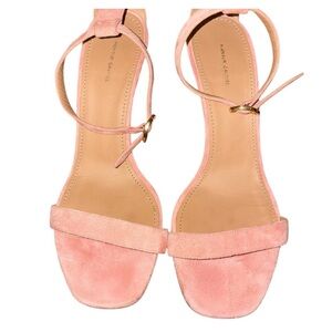 Mansur Gavriel Blush Suede Sandals